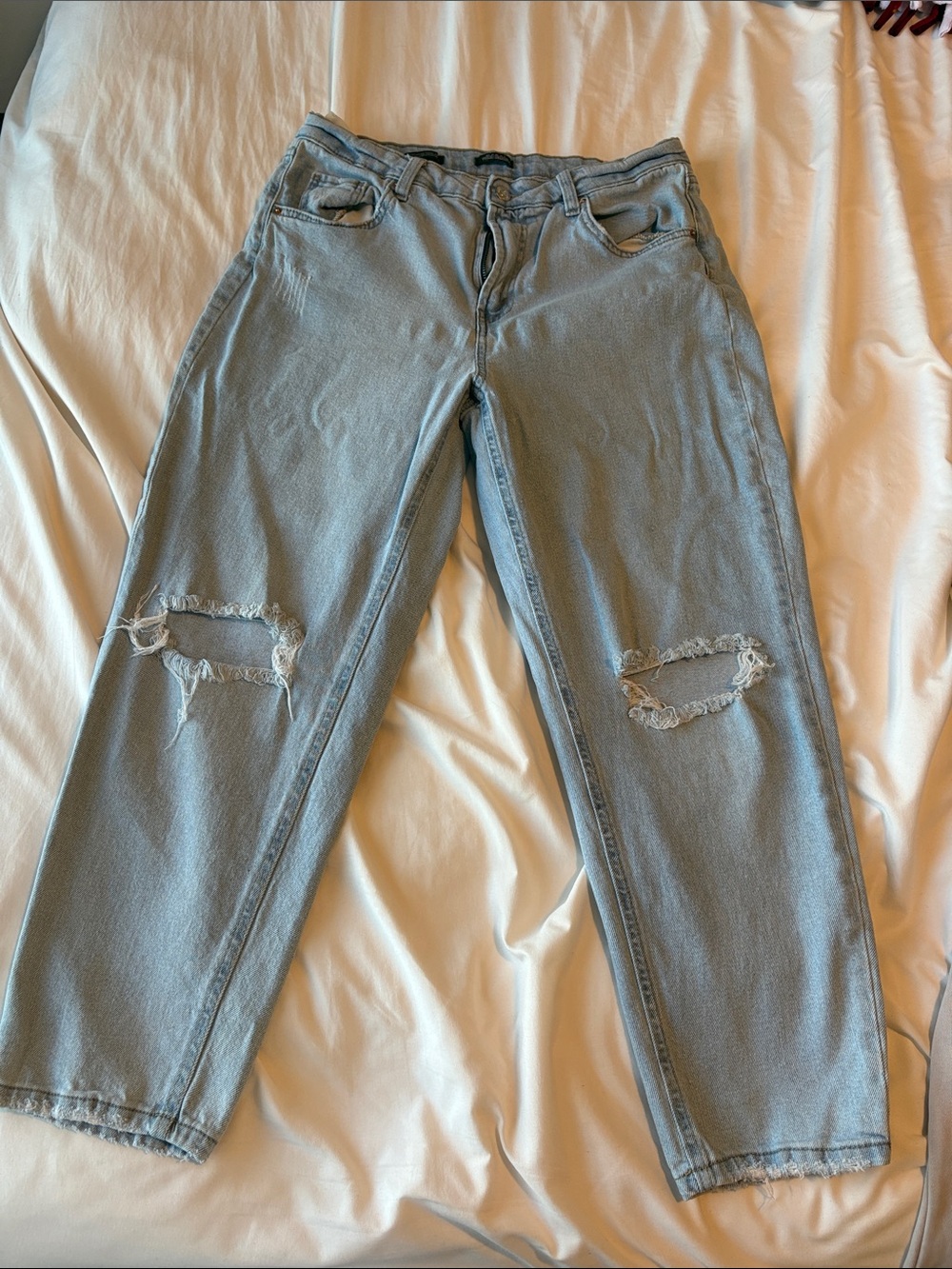 wild fable Light Blue Distressed Boyfriend Jeans